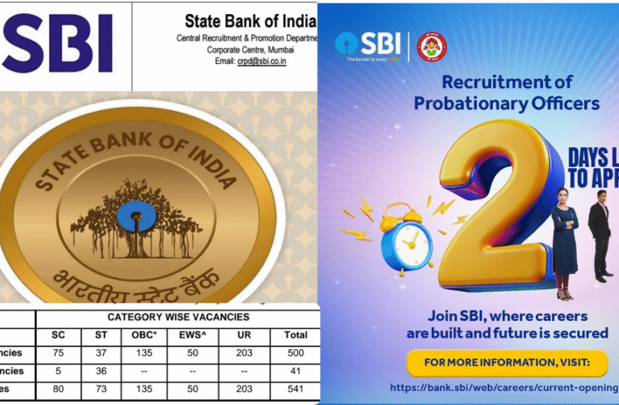 Just 2 Days Left to Chase Your Banking Dream — SBI PO Applications Closing Soon!