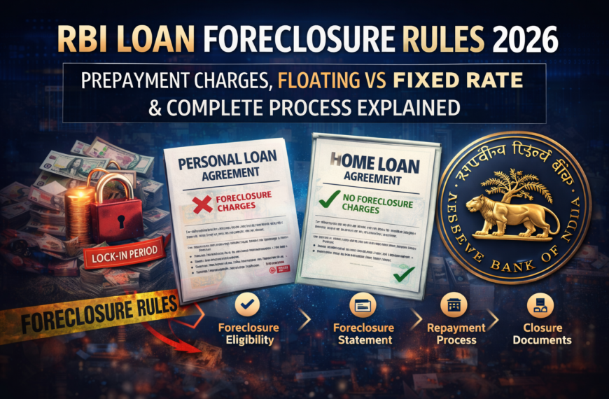 RBI Loan Foreclosure Rules 2026: Prepayment Charges, Floating vs Fixed Rate & Complete Process Explained