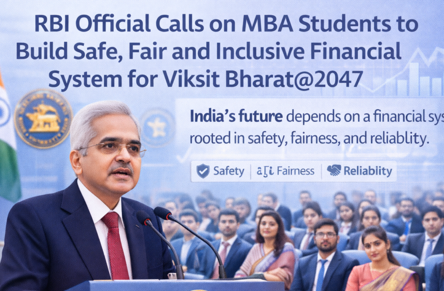 RBI Official Calls on MBA Students to Build Safe, Fair and Inclusive Financial System for Viksit Bharat@2047